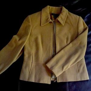 Louben tan jacket petite cashmere wool